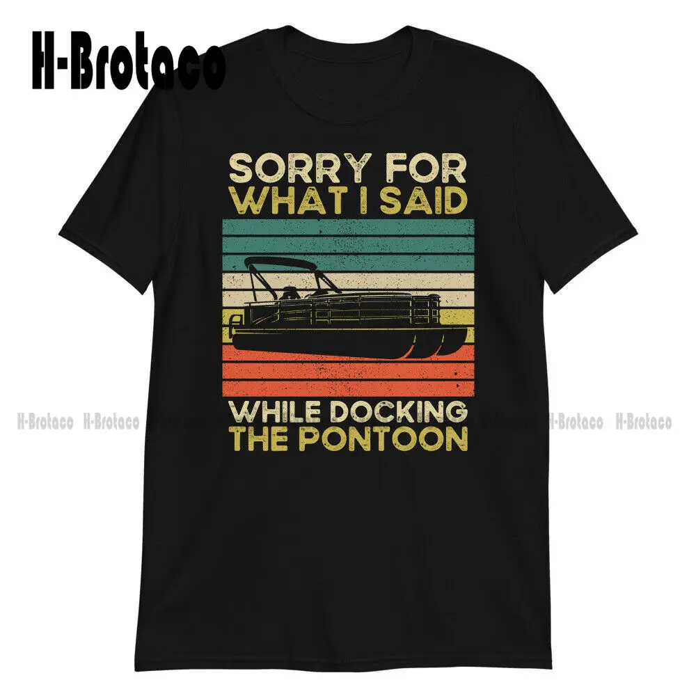 

Pontoon Boat Captain Shirt Funny Gift Pontoon Lover Retro Vintage Summer Lake Large Size Tshirt Xs-5Xl Streetwear Unisex