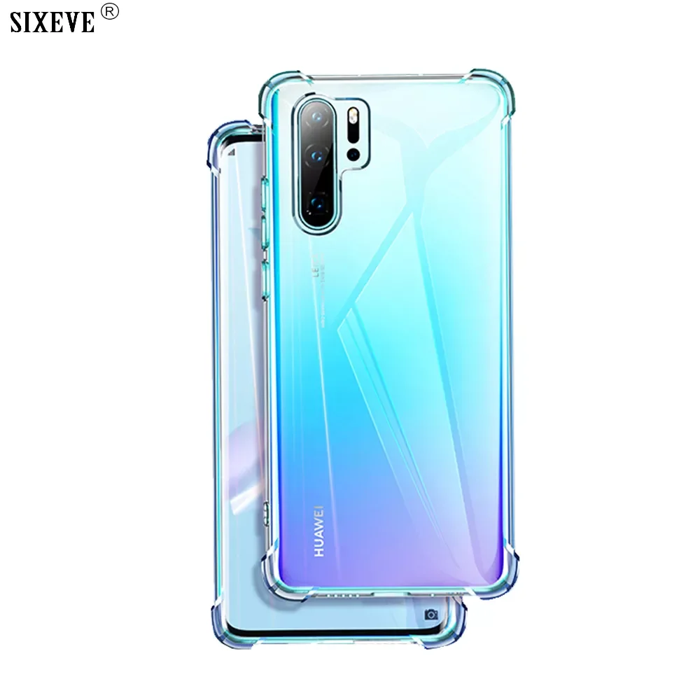 

Shockproof Silicone Soft Case For Huawei P20 P30 P40 Lite Pro Mate 10 20 30 Honor 20S 20i 10i Play Mobile Phone Cover Clear Etui