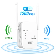 2.4G 5Ghz Wireless WiFi Repeater Wi Fi Signal Booster 300M 1200Mbps WiFi Amplifier 5G Wi-Fi Long Range Extender Access Point