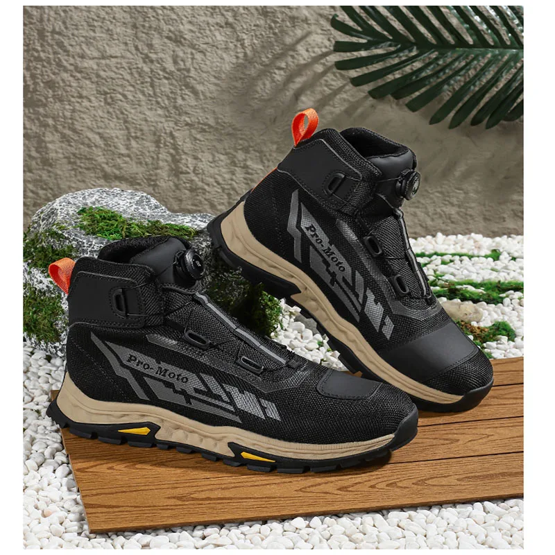 Ботинки для мотоциклистов Мужская мотоциклетная обувь Botas Moto Износостойкая