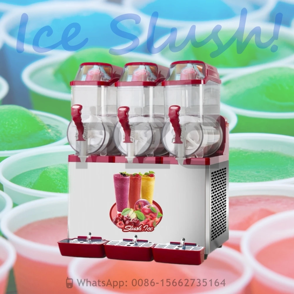 Коммерческий 3*12л мороженое Slash Soda Pupi Fruit Snow Bras Маленькая машина для слякоти Margarita