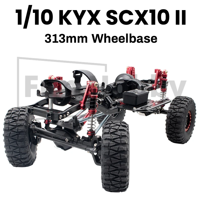 KYX SCX10 II 313 мм Колесная база металлическая ось двухскоростной восхождение на