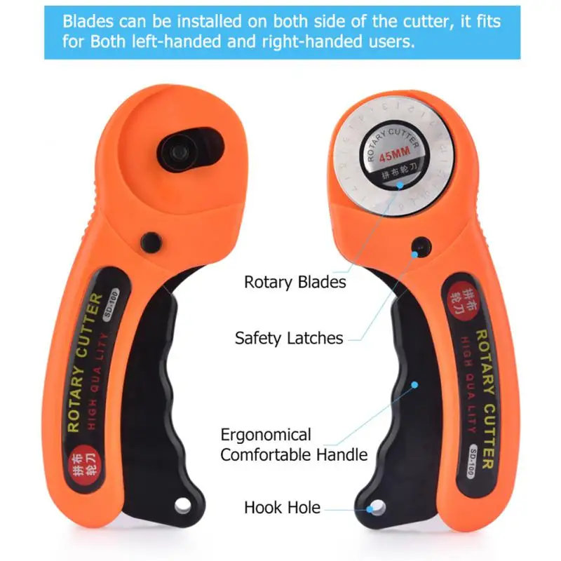 

45mm Rotary Cutter with Safety lock Professional Tailor scissors Premium Quilters Sewing Fabric Cutting Tool for Cloth cutting