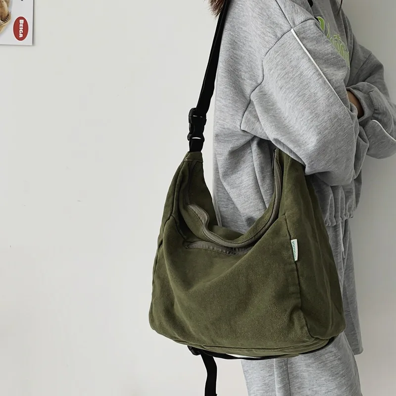 

Холщовые сумки через плечо для женщин 2023, большая корейская сумка, женская сумка-шоппер, сумка-мессенджер для книг