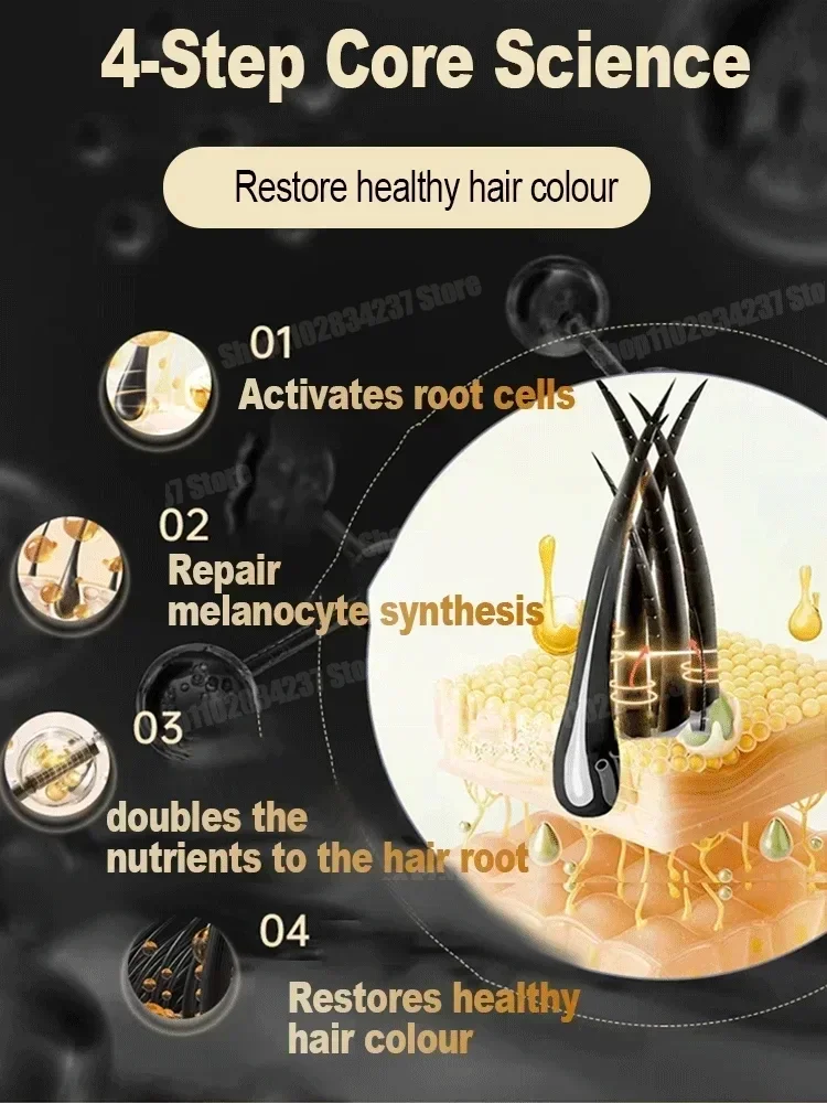 Натуральная сыворотка с эссенцией против седых волос без аллергии для средство