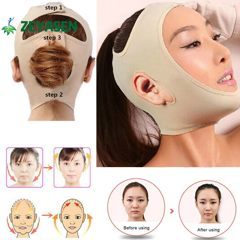 2023Delicate Facial Thin Face Mask Slimming Bandage Skin Care Belt Shape And Lift Reduce Double Chin Face Mask Face Thining Band