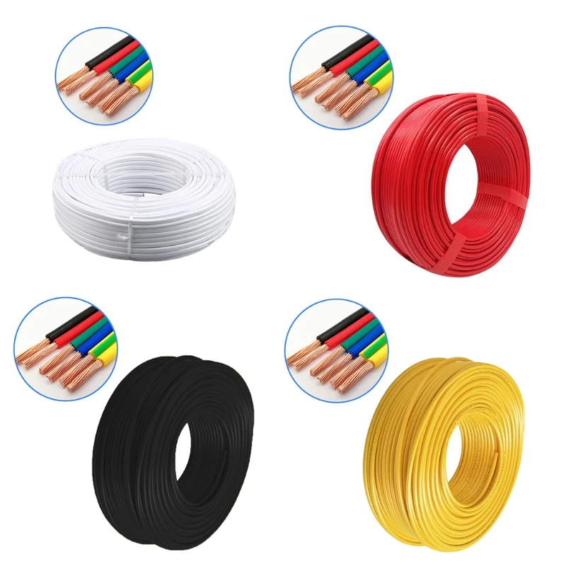 

BVR Copper Core Multi-pin Flame Retardant Wire Cable Power Cord Electric Extension Power Cable Multipurpose Home Parts DropShip