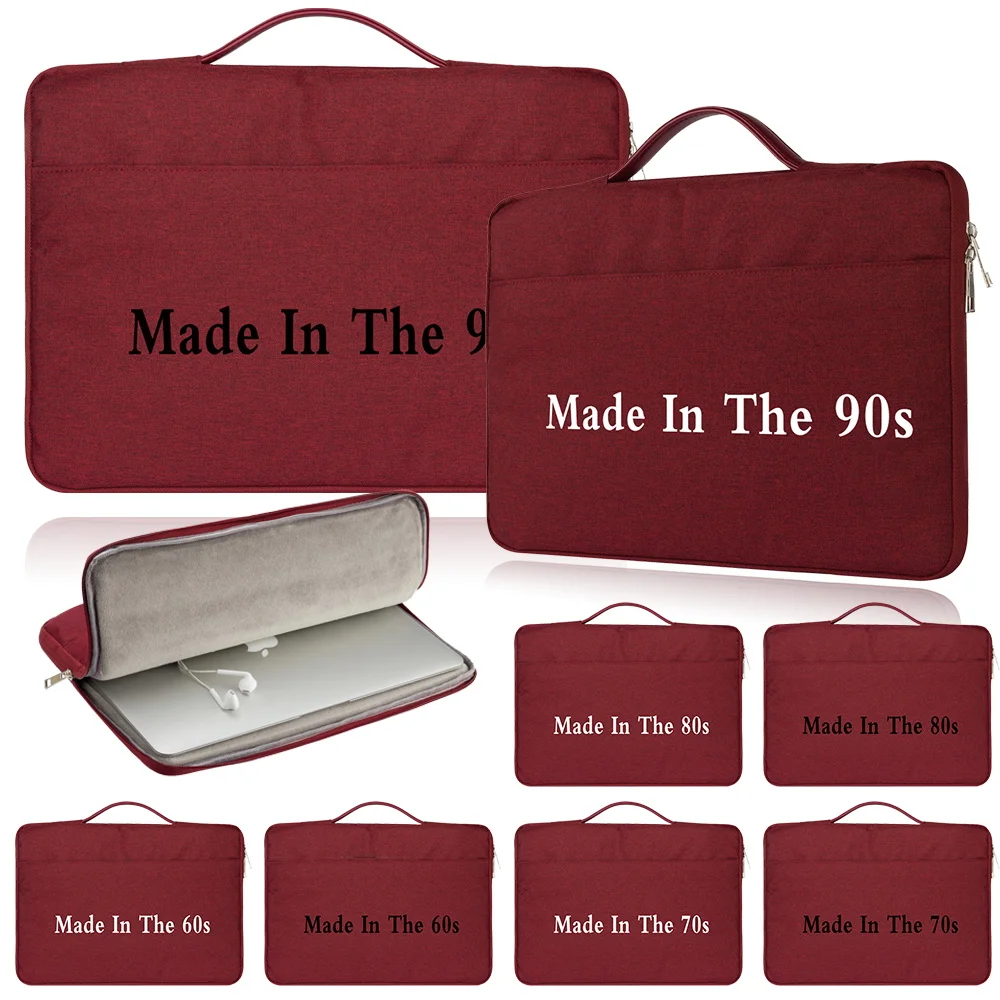 

New Laptop Bag Case Years Pattern Notebook Bag Handbag Universal Briefcase Bag Computer Fabric Sleeve Accessories