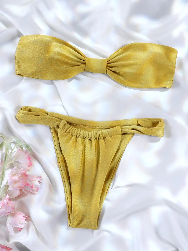 Женский купальник с низкой талией бикини бандажный женский сексуальный комплект