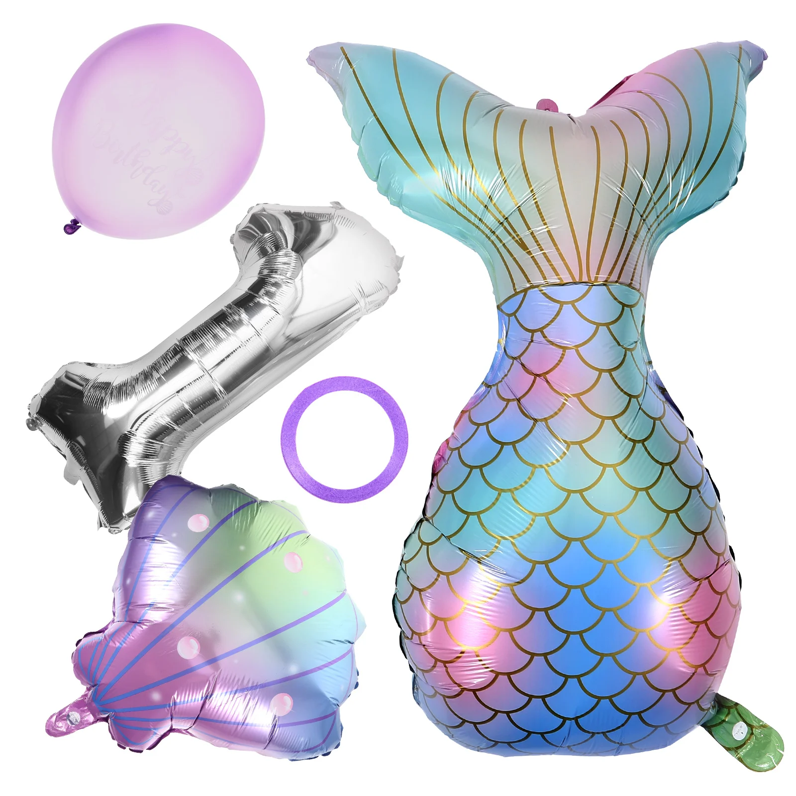 

Mermaid Balloon Wedding Decor Latex Balloons Shell Decorations Kit Party Festival Baby