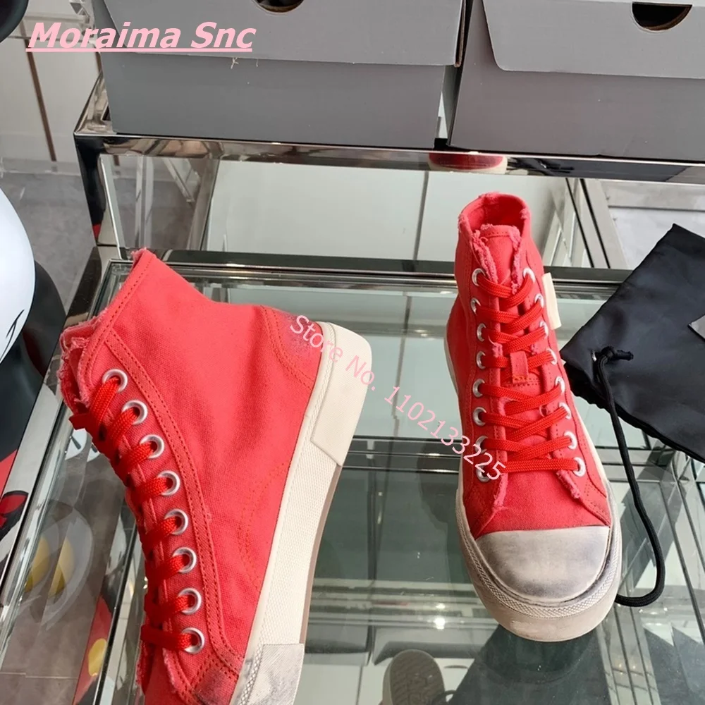 New Brand Canvas Women's Sneakers Lace Up Round Toe Comfort  Luxury Brand Design Free Shipping Vintage Retro Solid Couple Shoes