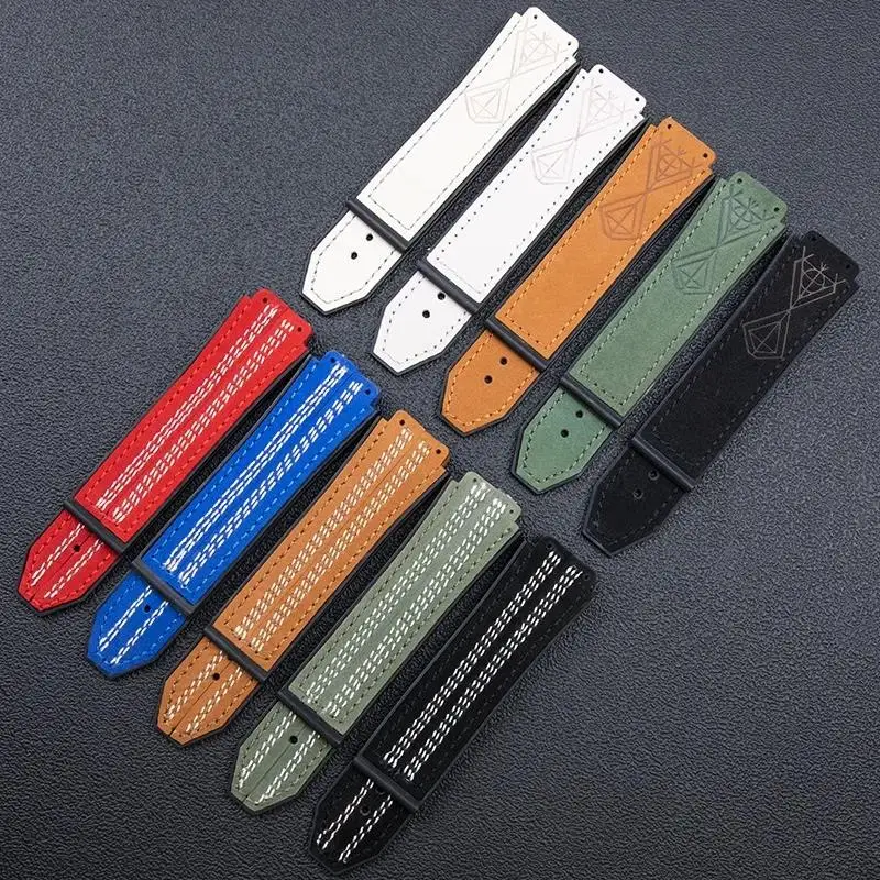 HAODEE ремешок для часов из натуральной мягкой кожи 25x19 мм выпуклый конец Hublot