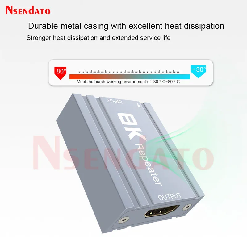 Фото 20-метровый видеоразветвитель-повторитель HDMI 2.1 8K, усилитель видеосигнала HDMI 1080P@60HZ 4K, адаптер-удлинитель с поддержкой HDCP2.3 для ТВ №5