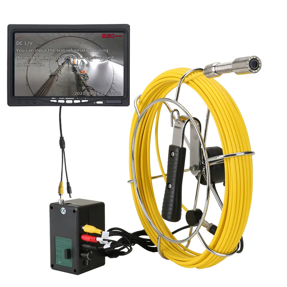 

512HZ Pipe Locator 20/30/40/50M Sewer Pipe Inspection Video Camera with keyboard , 22mm DVR IP68 Pipeline Industrial Endoscope