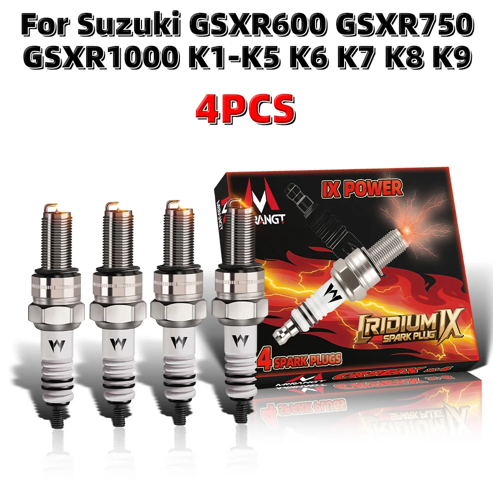 

Иридиевые свечи зажигания MRRANGT для Suzuki GSXR600 GSXR750 GSXR1000 GSX-R 600 750 1000 2001-2009 K1 K2 K3 K4 K5 K6 K7 K8 K9