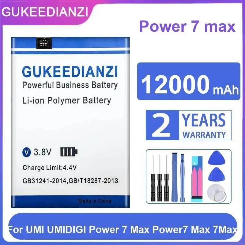 Фото Аккумулятор большой емкости 12000 мАч для Umidigi Umi Power 7 Max, легкий, для мобильного телефона №1