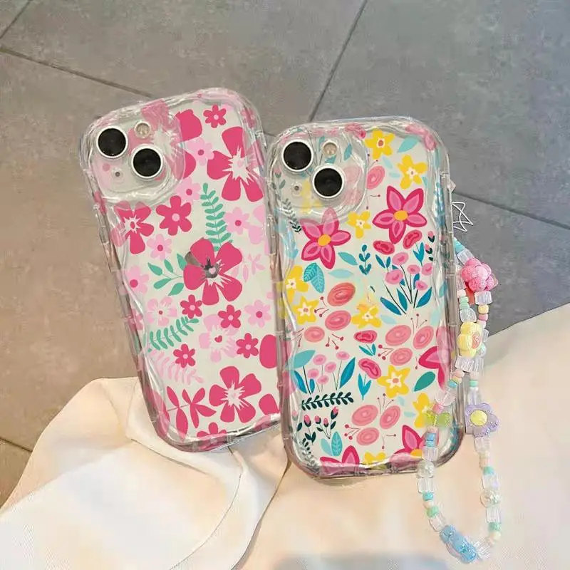 Чехол для Redmi 14C 13C 12C 10C 9T 9A 9C 13 12 10 A3 A2 A1 POCO F3 Note 4G Pro Plus 11S 12S чехол Flower Wave