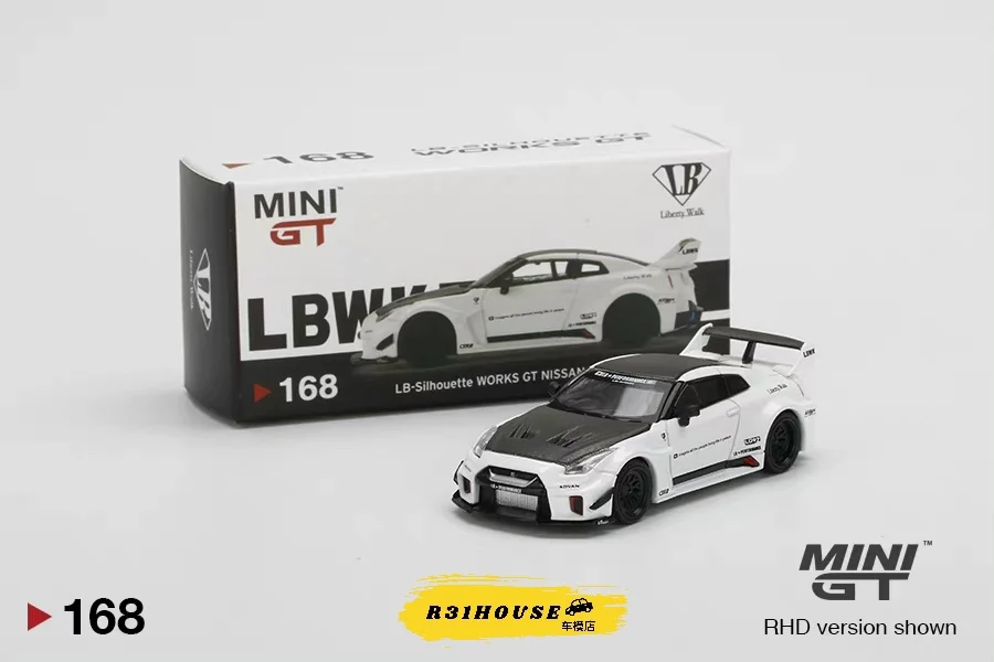 Фото 1:64 LBWK R35 WORKS 35GT-RR, ограниченная серия, литая под давлением модель автомобиля из сплава 168, украшения для взрослых, игрушки для мальчиков, подарки для детей №5