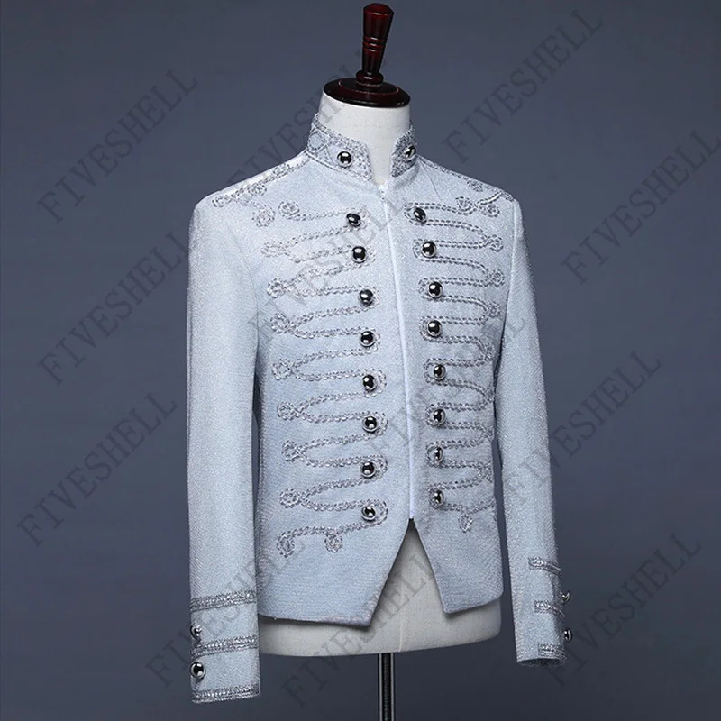 2024 средневековый блейзер в стиле панк офицера милитари с драпировкой двубортный