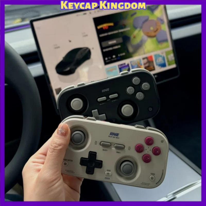 Фото НОВЫЙ игровой контроллер IINE Retro Mini с проводным и Bluetooth-подключением, совместимый с Tesla, Android, iOS, PC, NS2, геймпад для игр в автомобиле №1