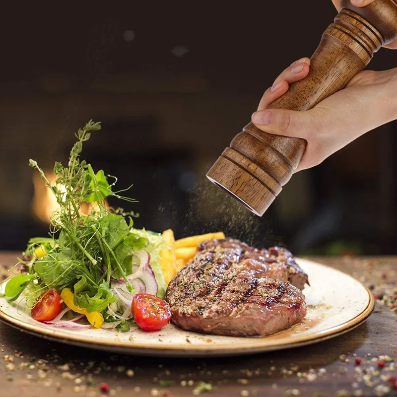 

Manual Salt Pepper Grinder Chili Black Pepper Sesame Spice Grinder Gadget Household Kitchen Tool Barbecue Accessories 5-8-10inch