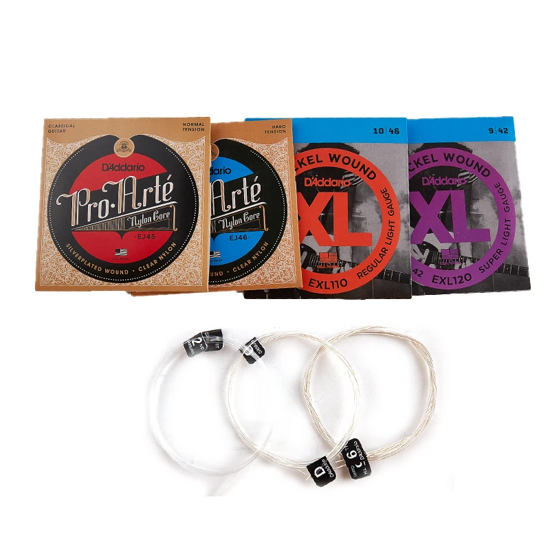 

1/2PCS Nickel Round Wound Electric Guitar 6 Strings Play Real Heavy Metal Rock EXL110/120/130/115 EJ-45 EJ-46