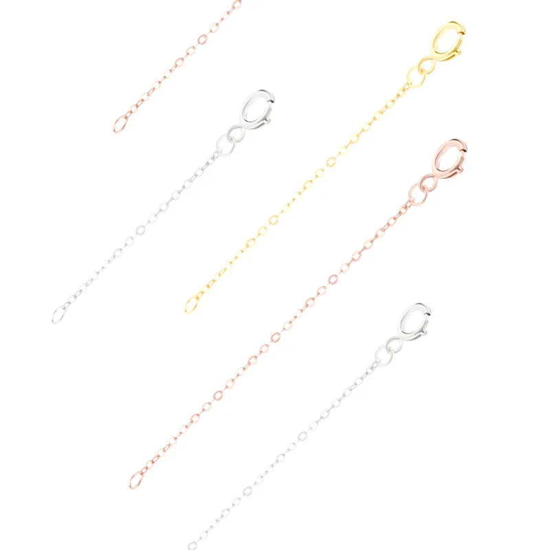 925 Silver 2/3/4/5/7cm Gold Extension Tail Chain Spring Clasps Connector For DIY Jewelry Making Findings Bracelet Necklac
