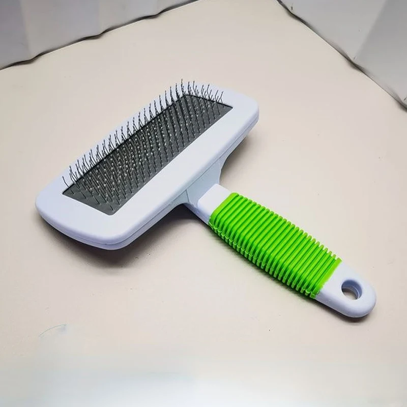

Pet Comb for Dogs Stainless Steel Needle Hair Comb Non-slip Strap Protection Point Dogs Accessories Grooming Multi-color