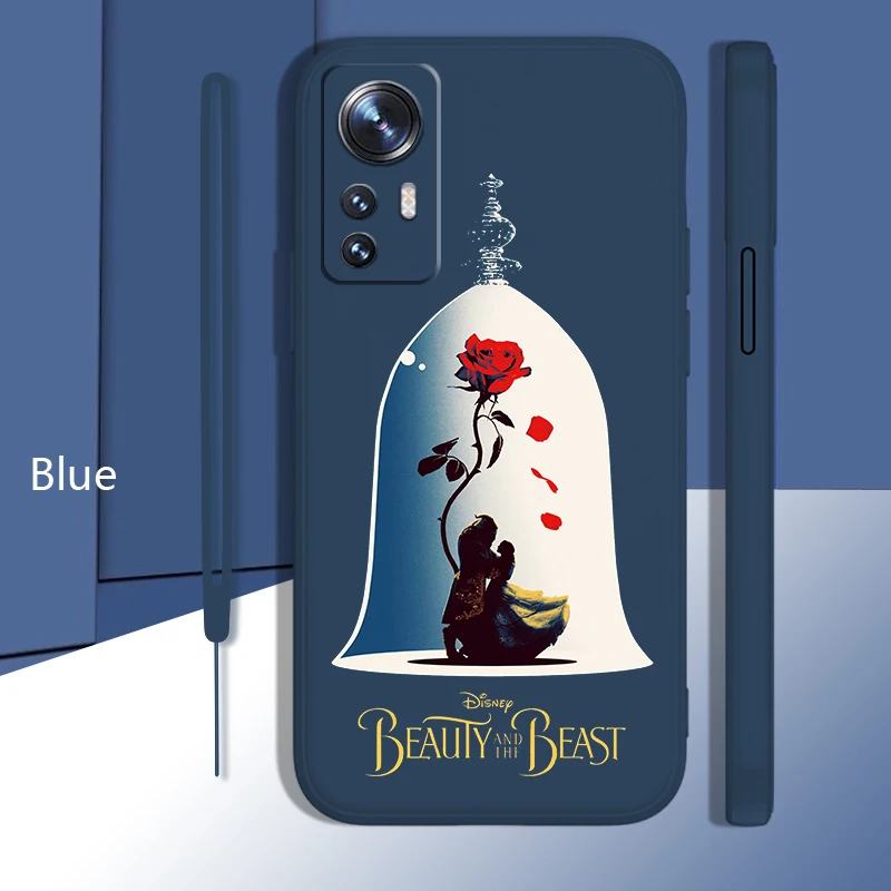

Beauty and the Beast Phone Case For Xiaomi Mi 12 11 11T 10 10T 9 9SE Lite Pro Ultra A3 Liquid Rope Candy Color Cover Coque Capa