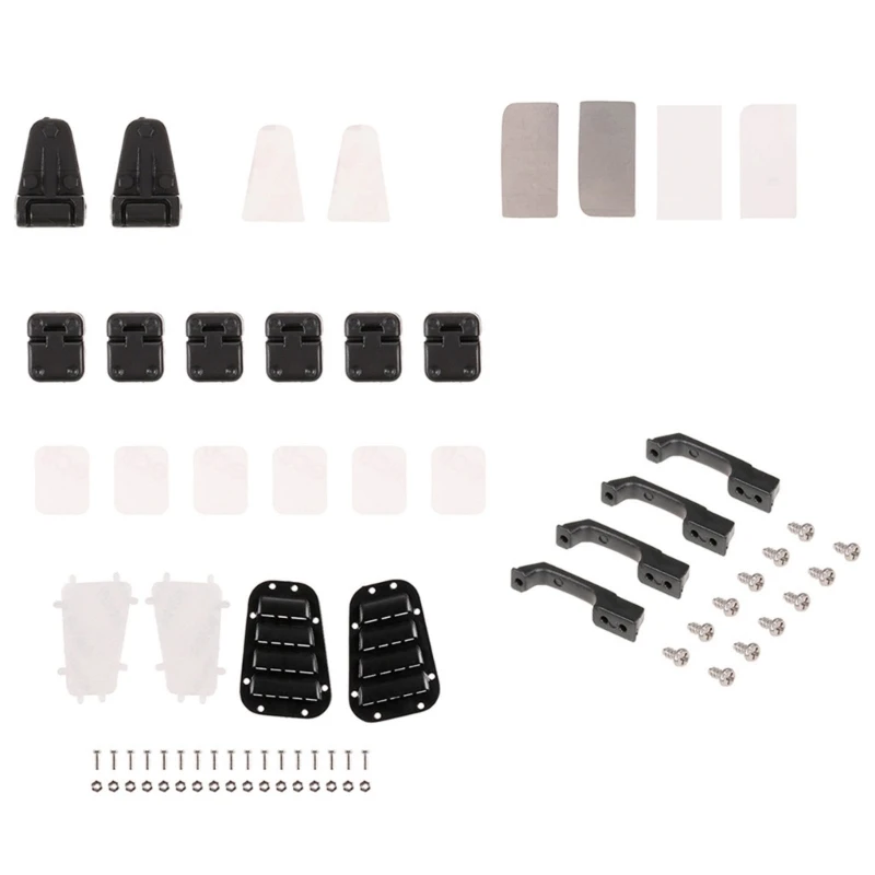 

N80C TRAX-4 Crawler Car Simulation Decorations Modified Kits Accessories Intake Grille Cover/Rearview Mirror for 1:10 RC Car