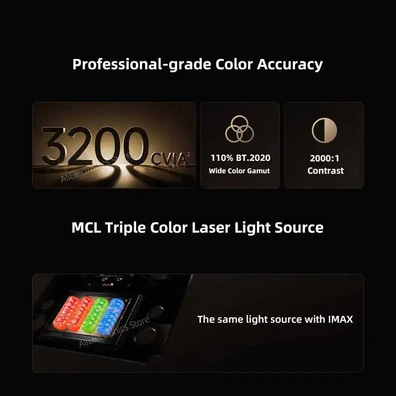 Трехцветный лазерный проектор XGIMI 4K RS 10 Ultra 3840*2160 DLP 3D видеопроектор для домашнего