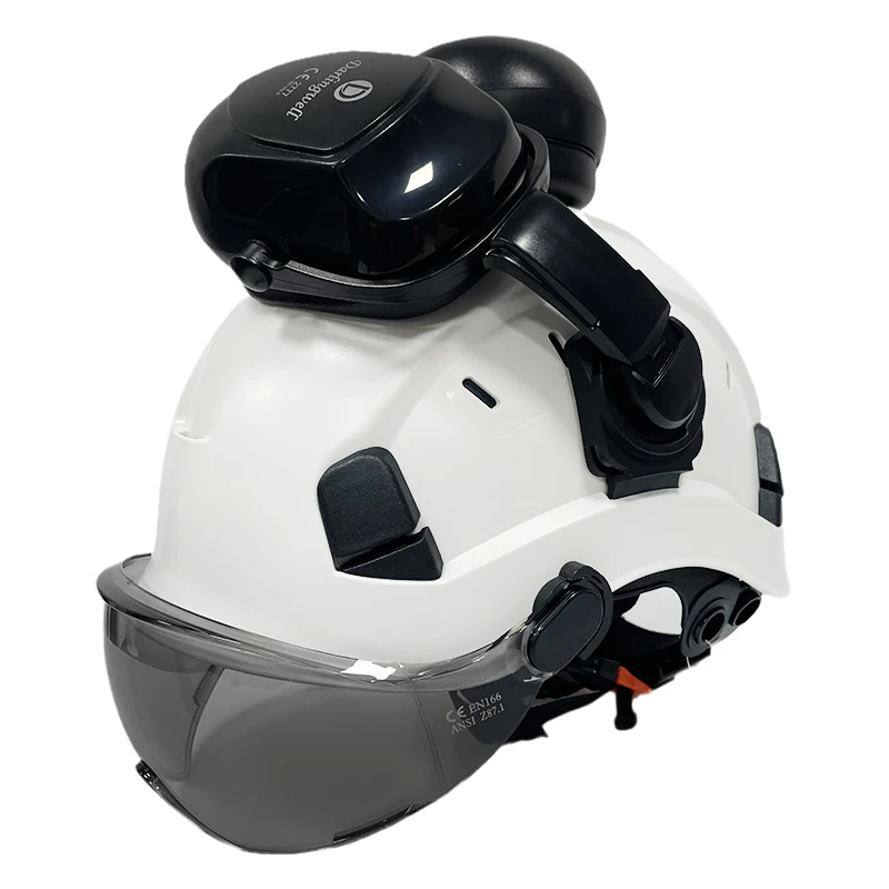 

Защитный шлем DARLINGWELL с очками, козырек, наушники CE EN397 ABS, твердая шляпа, Стандартная защита головы
