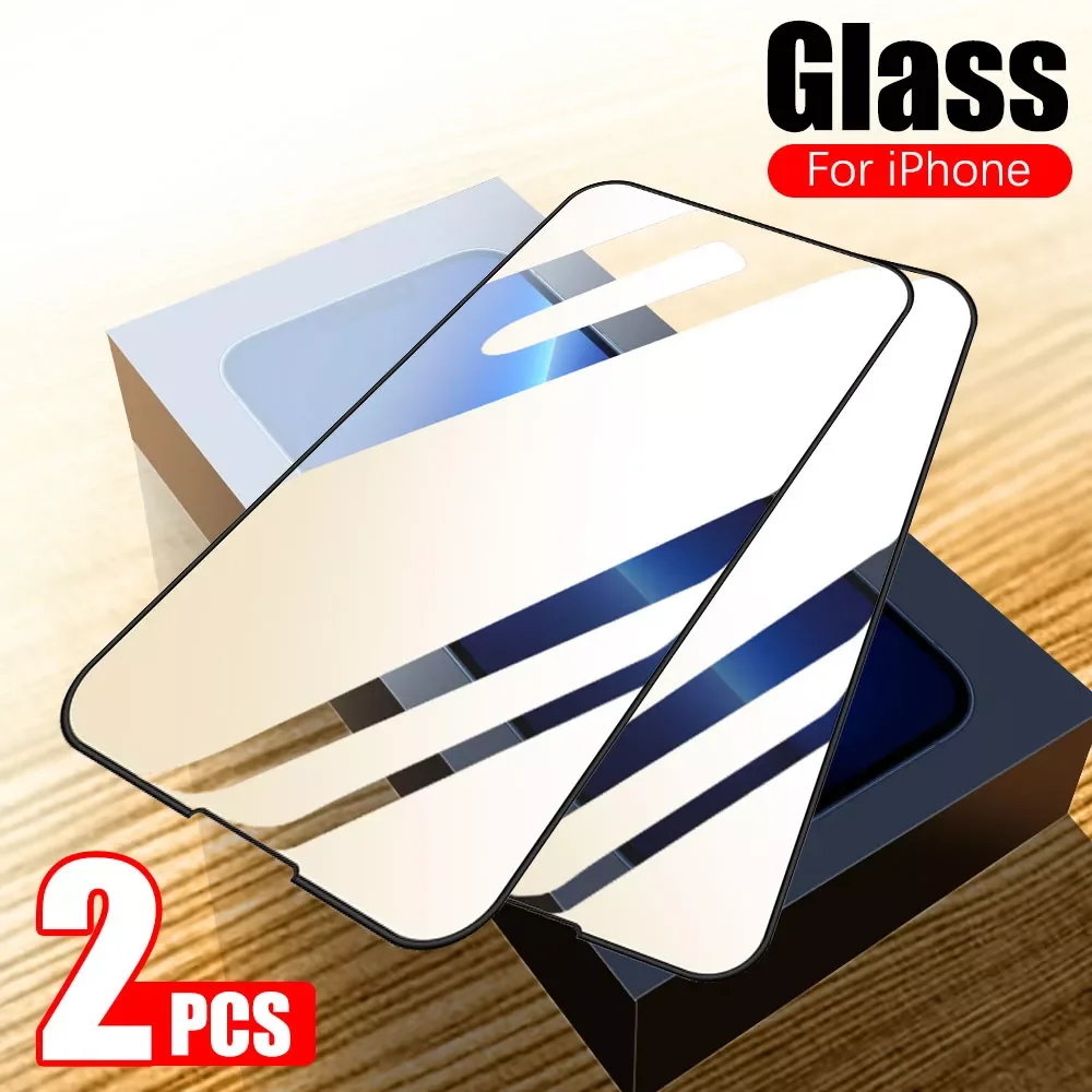 

Full Cover Tempered Glass For Iphone 13 12 Pro Max Mini 11 X Xs Xr Screen Protector On Iphone 8 7 6 Plus Glass Phone Accessories