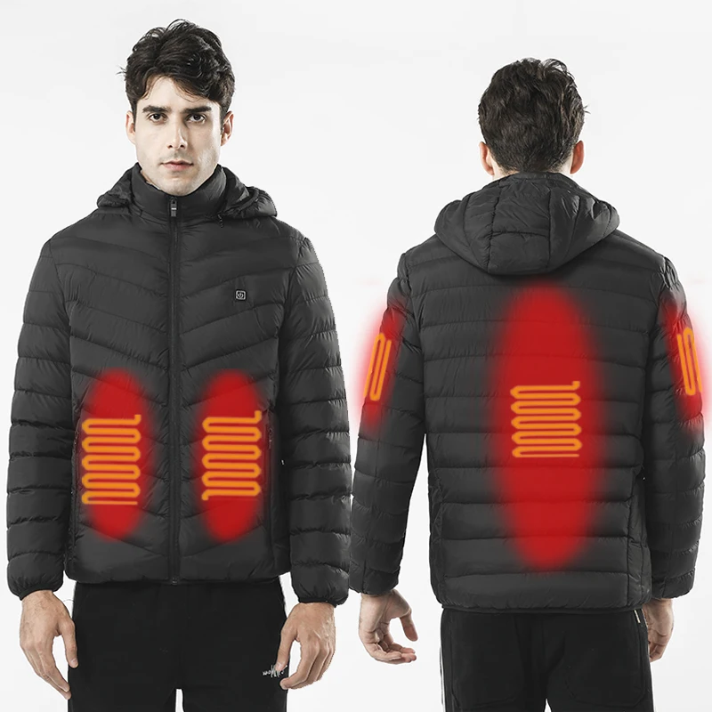 Heating clothes men and women intelligent temperature control winter USB heating cotton coat thermal cotton electric coat