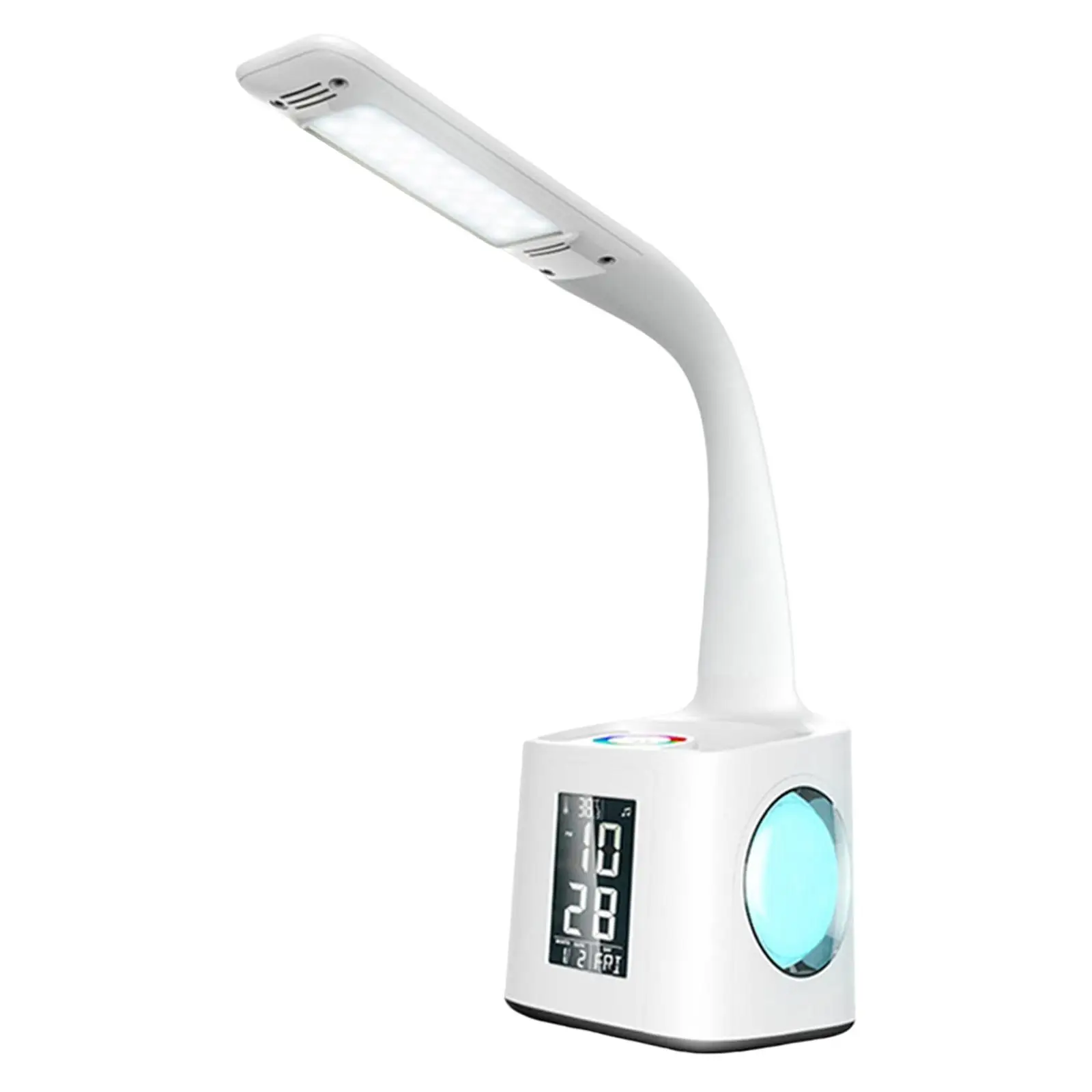 

Multipurpose Table Lamp Pen Holder 3 Level Dimming Display Time Date Touch Multi Angle Adjustable Reading Lamp for Bedroom Home