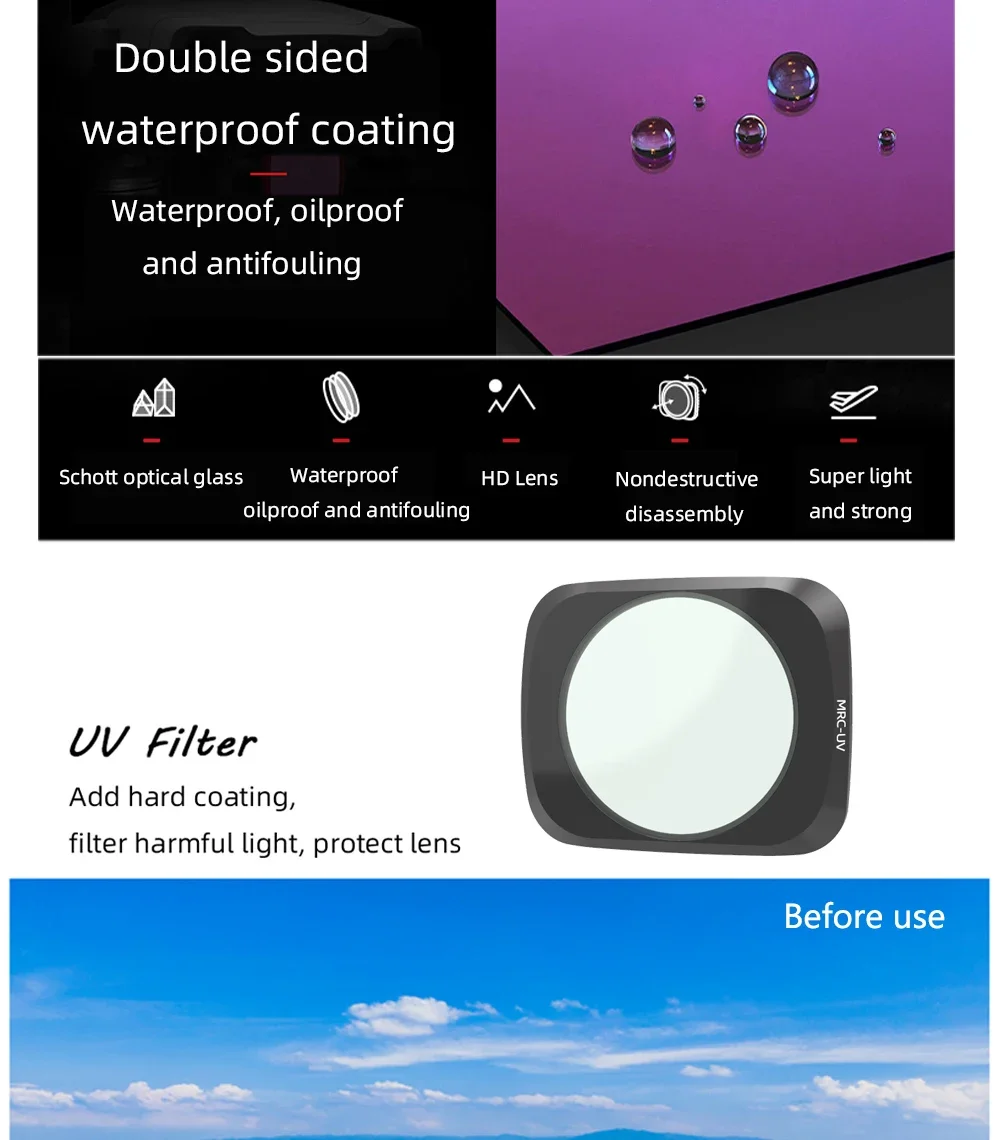 ND2-5 ND6-9 ND8PL ND16PL ND32PL ND64PL Комбинированный фильтр для объектива камеры CPL DJI Air 2S