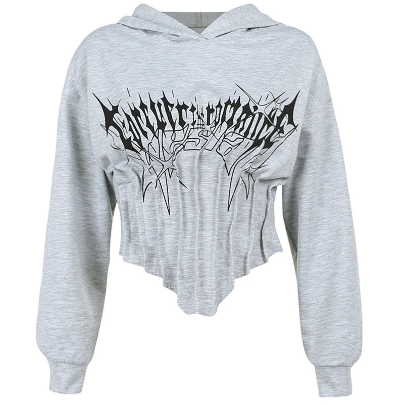 

Hoodies Sporty Cartoon Print Warm New Sweatshirt Women Hooded Pullover Clothing