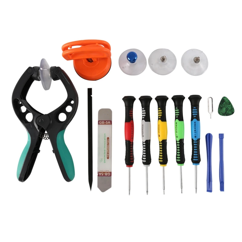 

Promotion! 14 In 1 Professional Mobile Phone Repair Tools Open Pliers Suction Cup Screwdrivers For Phones For Samsung S6 Edge S7