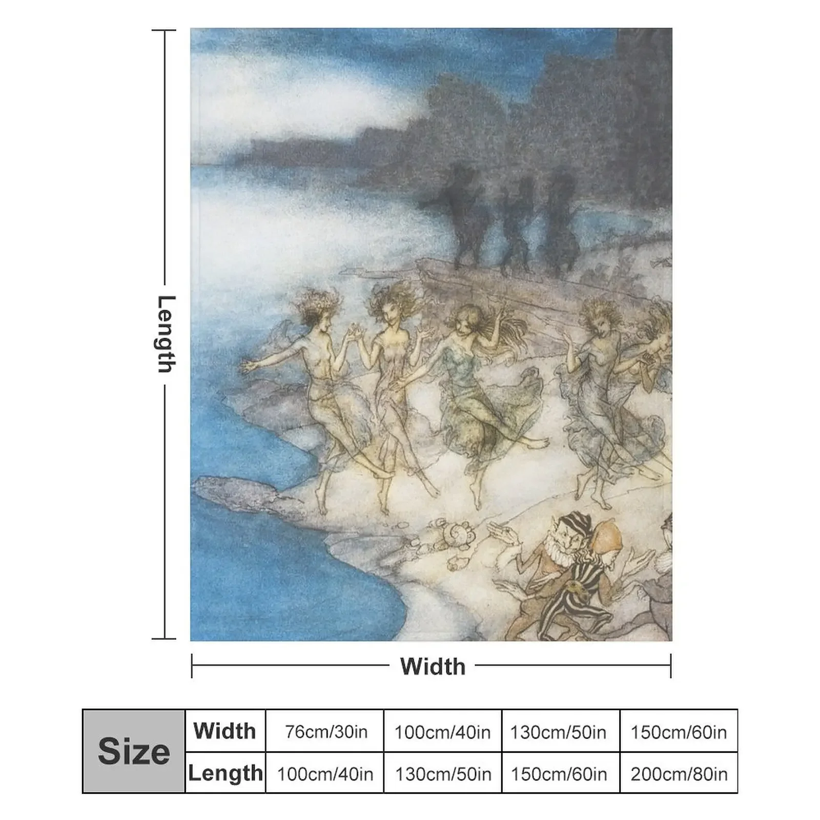 Плед Arthur Rackham: Comus 1921 - Pert Fairies &amp Dapper Elves