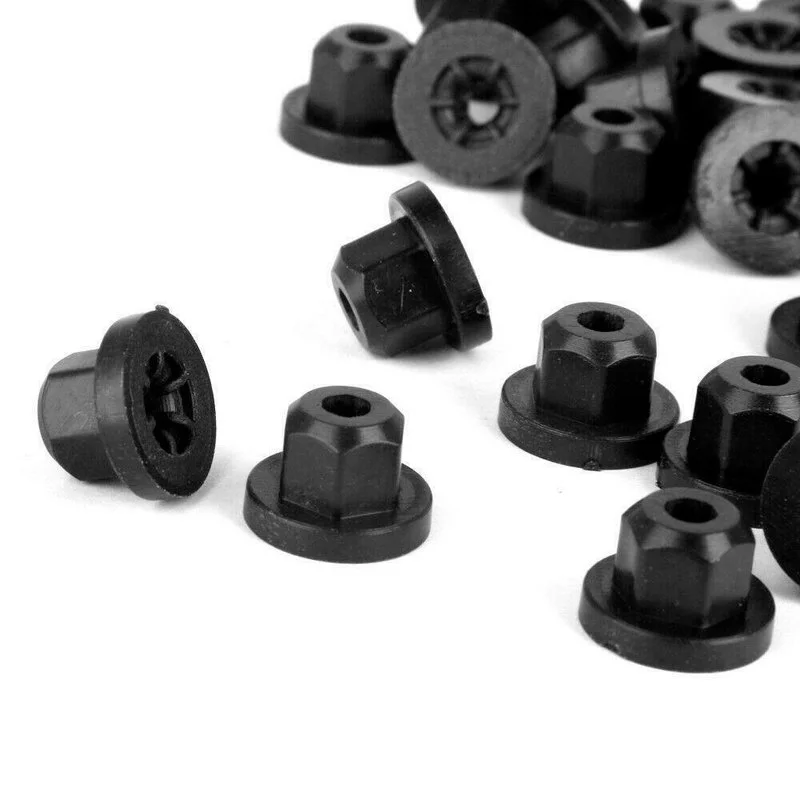 

20pcs Car Interior Plastic Body Flange Nut Clips Black Replacement Car Stuff for Mercedes Benz 0039900251 for BMW 16131176747