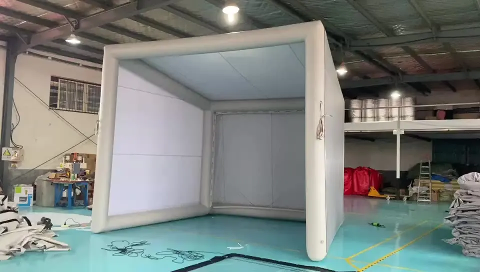 

airtight PVC inflatable golf simulator customized mobile golf inflatable screen cage