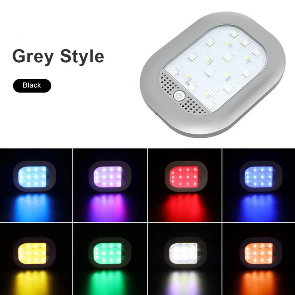 

1pc Fashion 8 Colors USB Car Led Interior Reading Light Magnetic Car Interior LED Ceiling Lamp ABS + LED Circuit Board Colorful