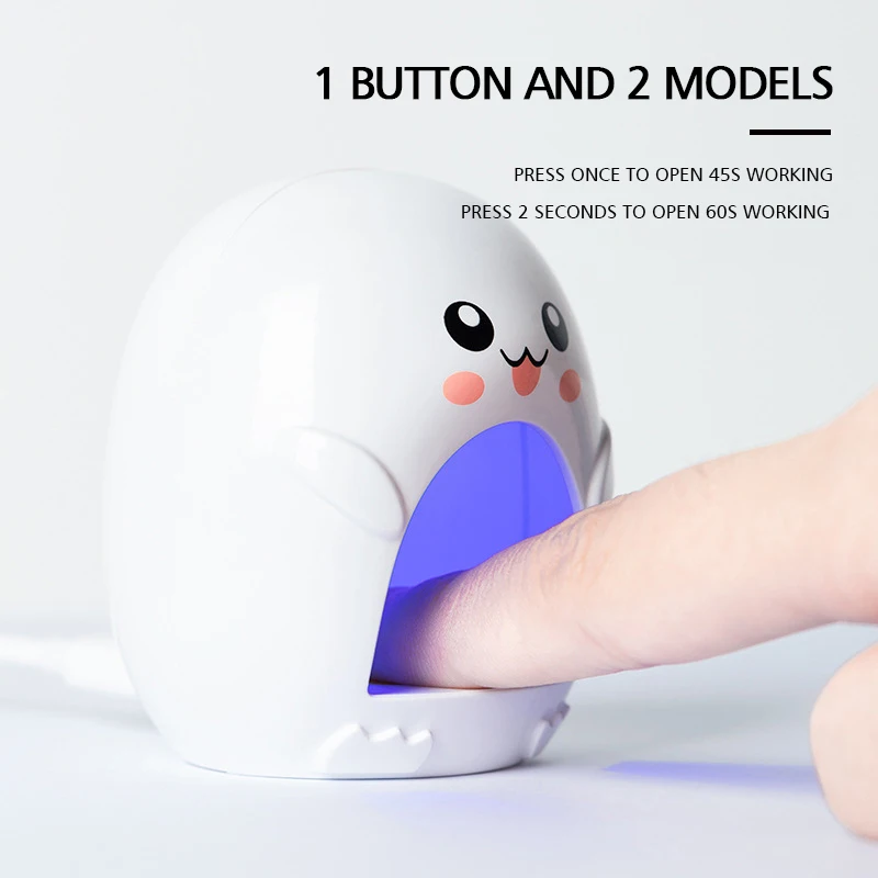 

Mini Nail Art Drying Lamp Portable Egg Shape UV Light LED Nail Dryer USB Charge Curing Machine Single Finger Tool Gel Rechargeab