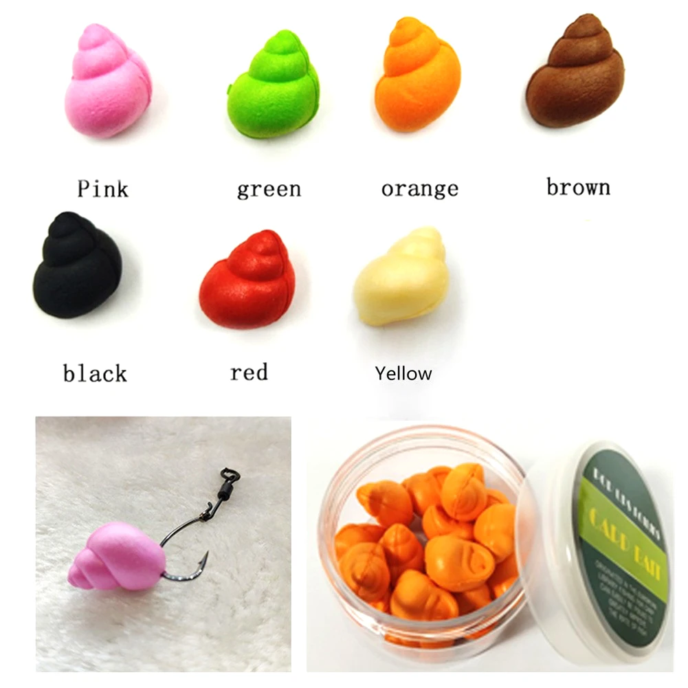 

15pcs Carp Fishing EVA POP Up Bait Floating Field Snails Shape Baits Boilies Fishing Lure for Hair Rig Heli Rig