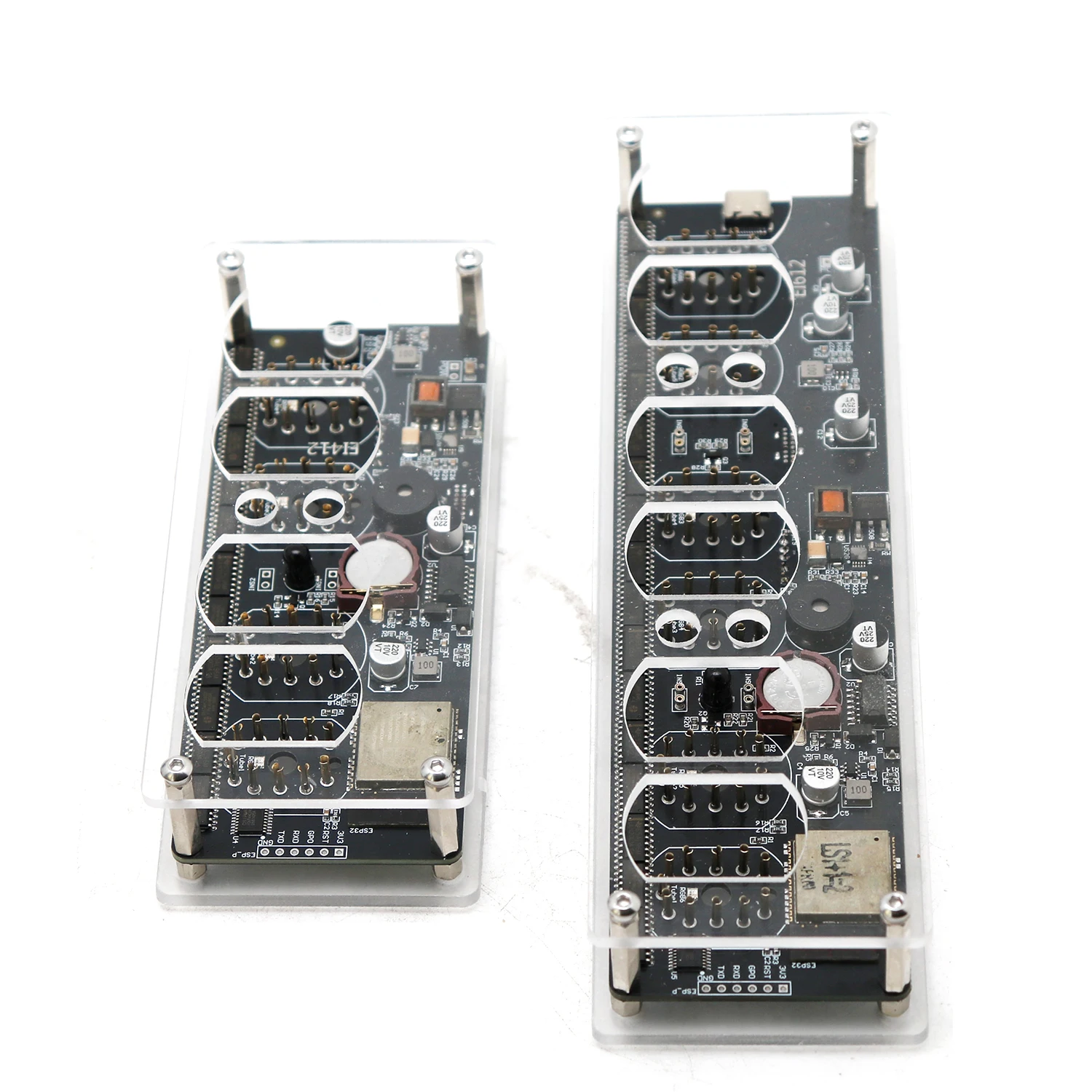 Фото Часы Nixie IN12 (4/6-битные) с трубками IN-12, Wi-Fi, будильником, отображением времени (12/24 часа), температуры, дистанционным управлением, питанием Type-C №3
