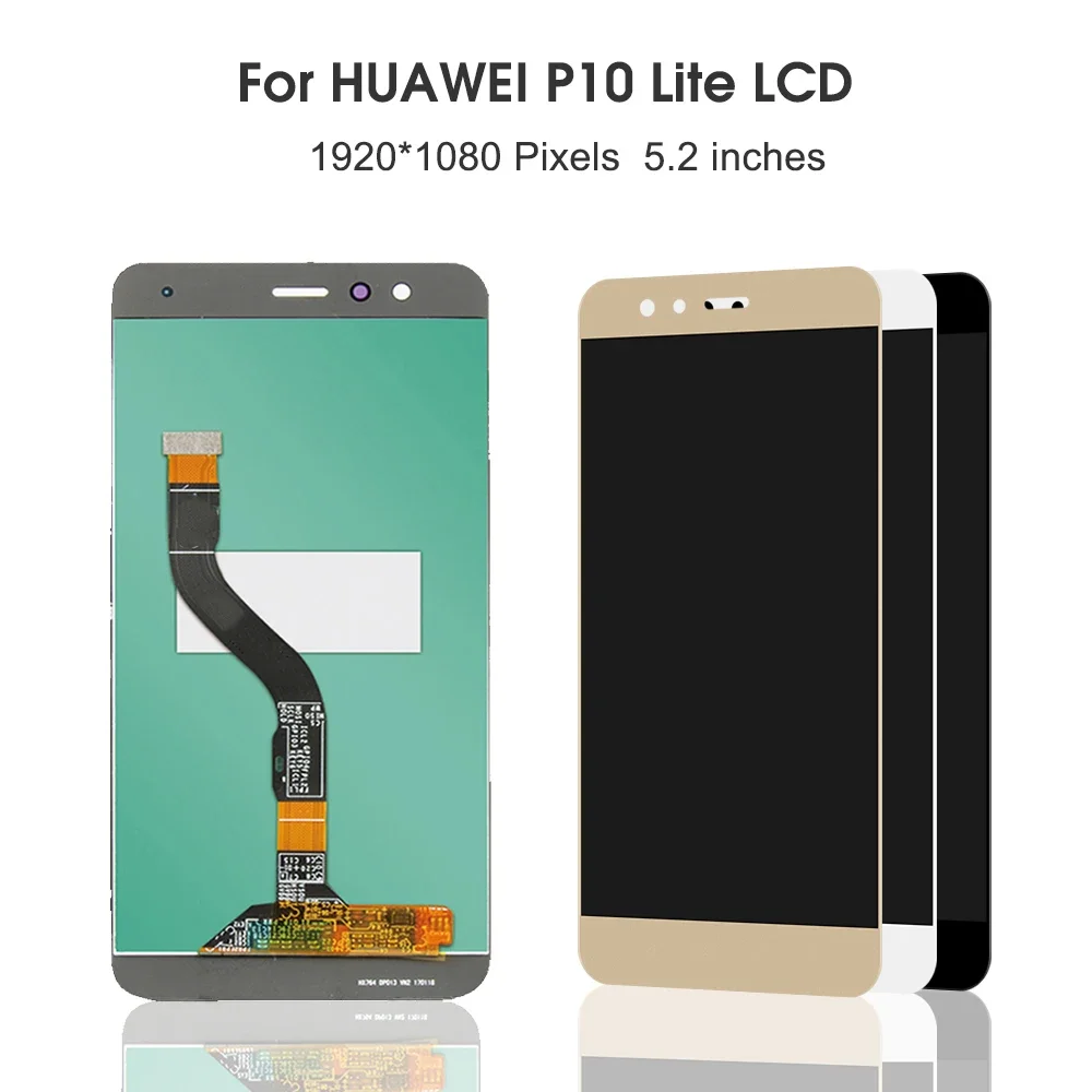 Для HUAWEI 5 2 ''P10 Lite для WAS-LX1 LX2 LX3 LX1A LX2J TL10 ЖК-дисплей с цифровым преобразователем