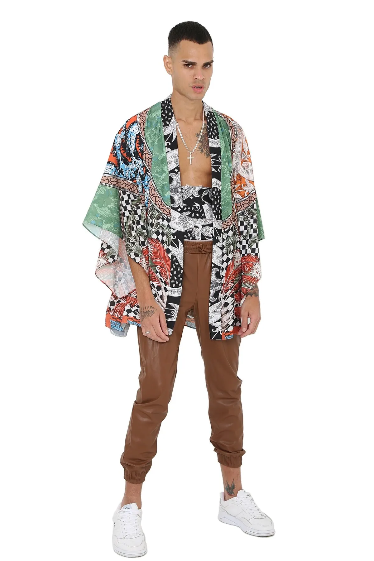

Women's Kimono Avocado Palm Special Pattern Design 2021-2022 Winter Collection Kimono Fashion Dressing Gown For Women