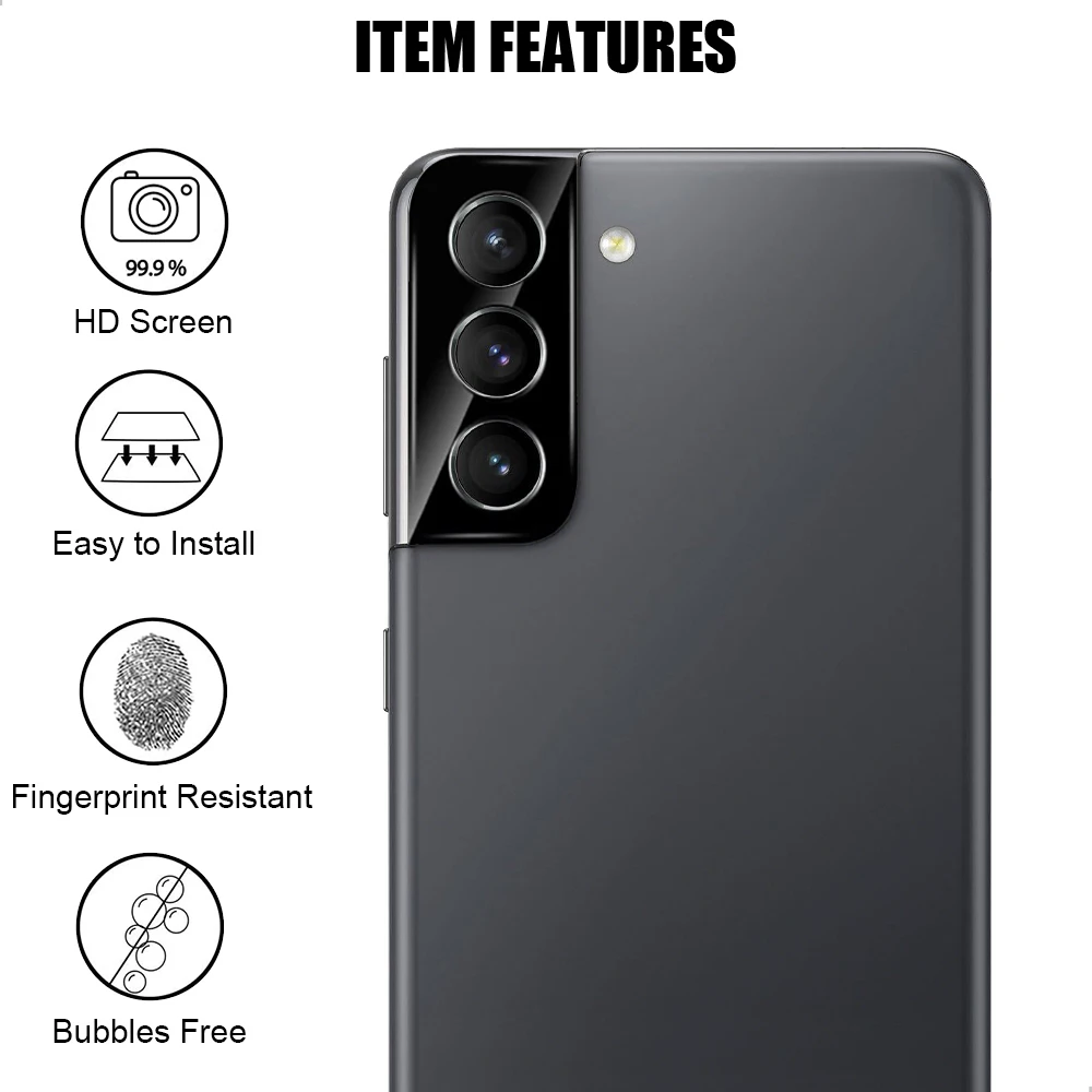 Фото Защитная пленка для объектива камеры 3D для Samsung A56 A17 A55 A16 A07 A54 A53 A26 A36 S25 S24 Ultra S23 FE, закаленное стекло для задней линзы №2