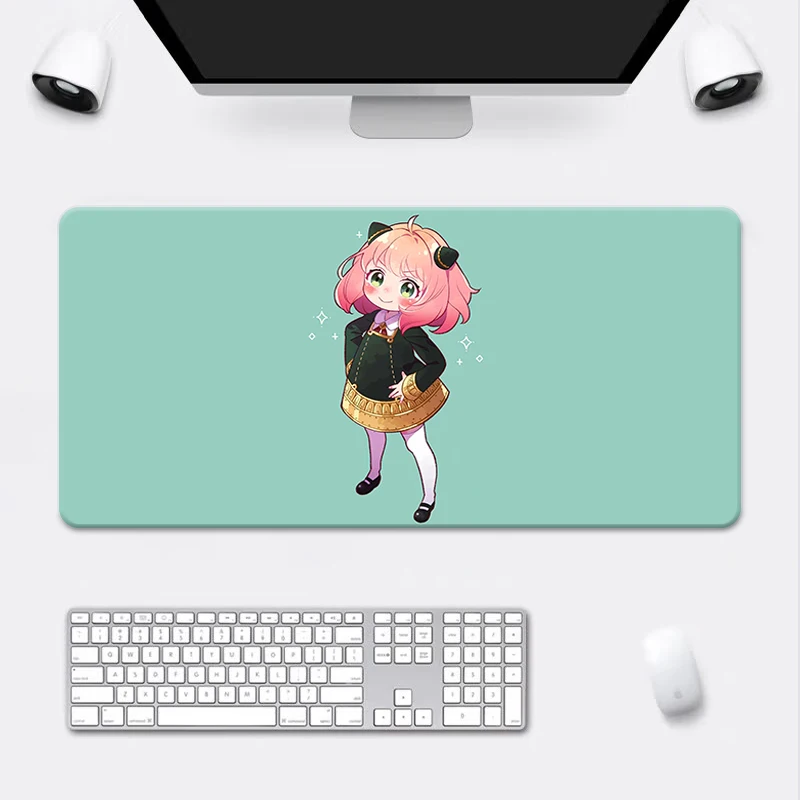 

Cute Desk Mouse Gaming Accessories Non-slip Computer Desks Anime Anya Kawaii Gamer Keyboard Pad Rubber Mousepad Mats Mat Mause