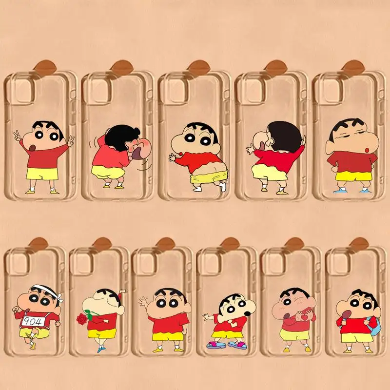 

BANDAI Crayon Shin chan Phone Case for iPhone 11 12 13 mini pro XS MAX 8 7 6 6S Plus X 5S SE 2020 XR clear case